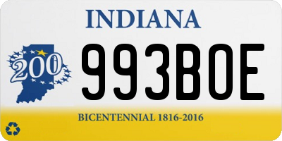 IN license plate 993BOE