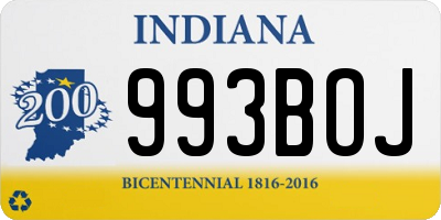 IN license plate 993BOJ