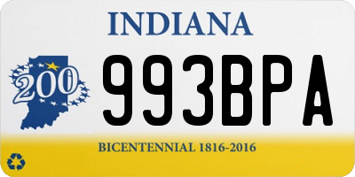 IN license plate 993BPA