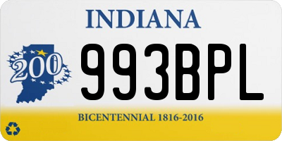 IN license plate 993BPL