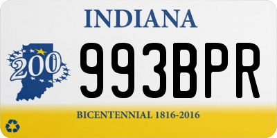 IN license plate 993BPR