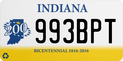 IN license plate 993BPT