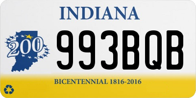 IN license plate 993BQB