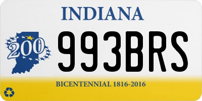 IN license plate 993BRS