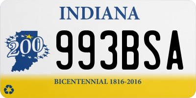 IN license plate 993BSA