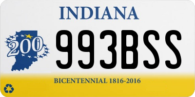 IN license plate 993BSS