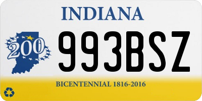 IN license plate 993BSZ