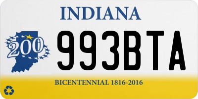 IN license plate 993BTA