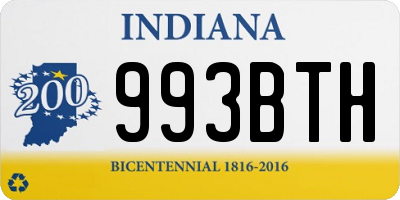 IN license plate 993BTH