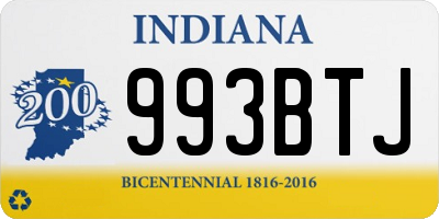 IN license plate 993BTJ