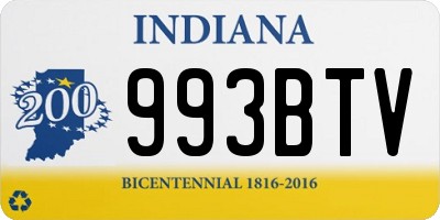 IN license plate 993BTV