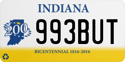 IN license plate 993BUT