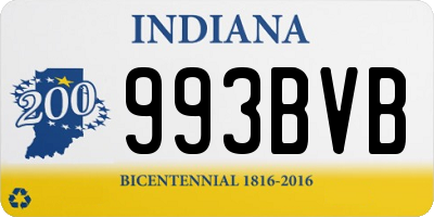 IN license plate 993BVB