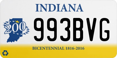 IN license plate 993BVG