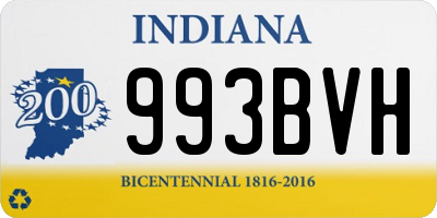 IN license plate 993BVH