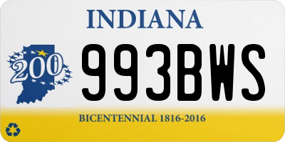 IN license plate 993BWS