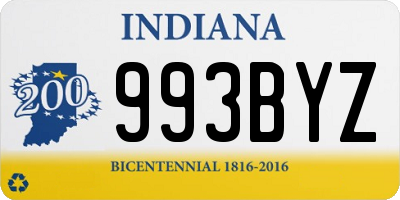 IN license plate 993BYZ