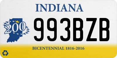 IN license plate 993BZB