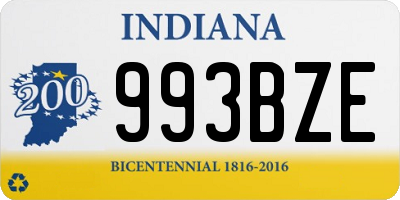 IN license plate 993BZE