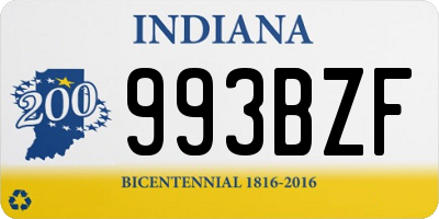 IN license plate 993BZF