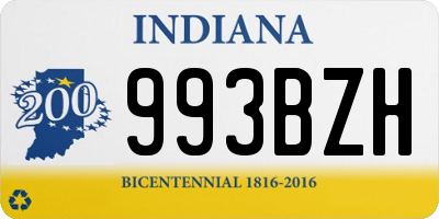 IN license plate 993BZH