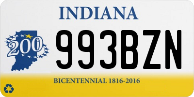 IN license plate 993BZN