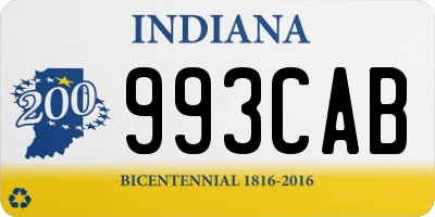 IN license plate 993CAB