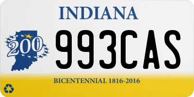 IN license plate 993CAS