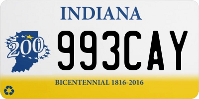 IN license plate 993CAY
