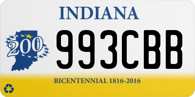 IN license plate 993CBB