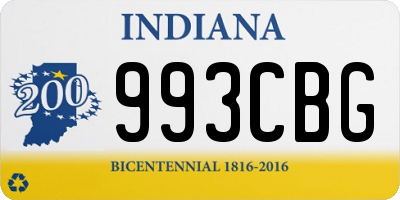 IN license plate 993CBG