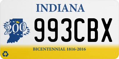 IN license plate 993CBX