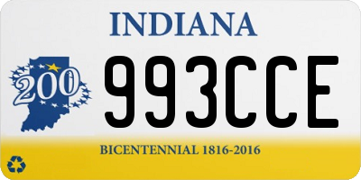 IN license plate 993CCE