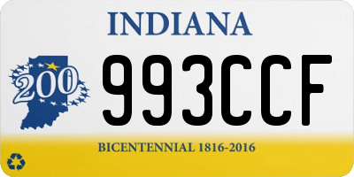 IN license plate 993CCF