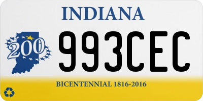 IN license plate 993CEC