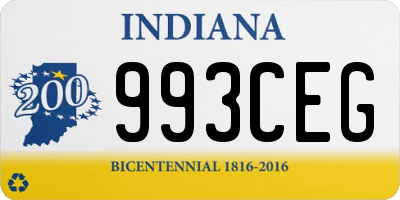 IN license plate 993CEG