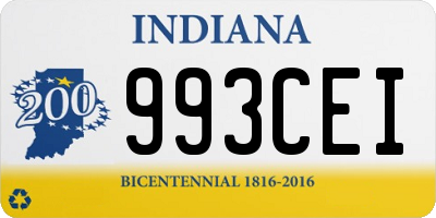 IN license plate 993CEI