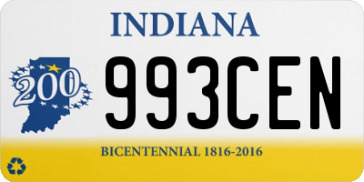 IN license plate 993CEN