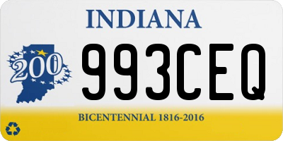 IN license plate 993CEQ