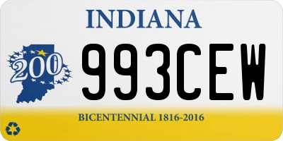 IN license plate 993CEW