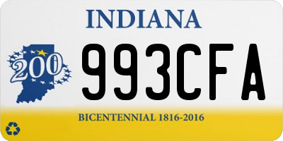 IN license plate 993CFA
