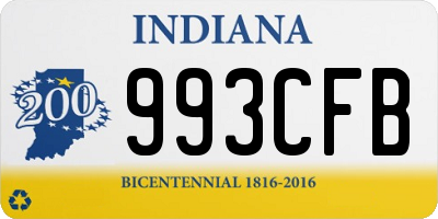 IN license plate 993CFB