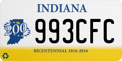 IN license plate 993CFC