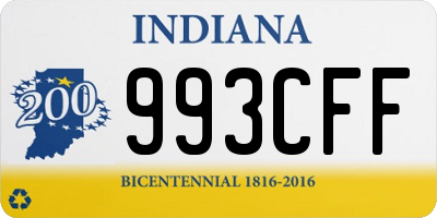 IN license plate 993CFF