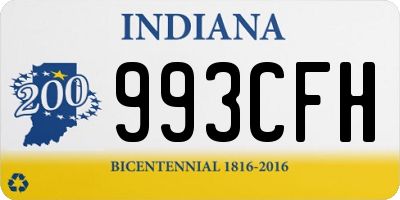 IN license plate 993CFH