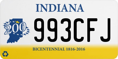 IN license plate 993CFJ