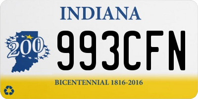 IN license plate 993CFN