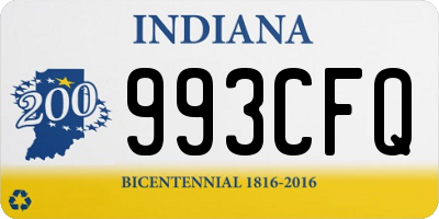 IN license plate 993CFQ