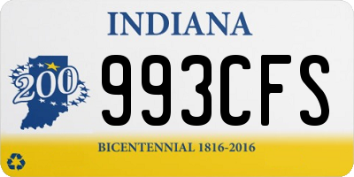 IN license plate 993CFS