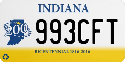 IN license plate 993CFT